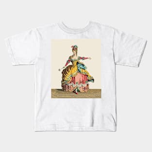 Marie Antoinette Antique Color Lithograph Kids T-Shirt